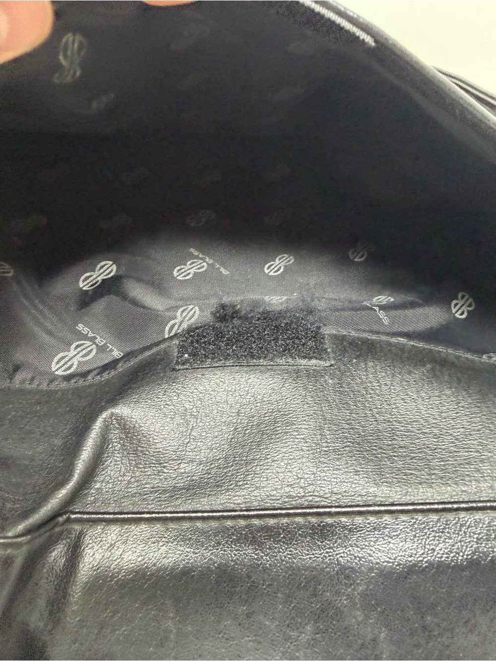Vintage Bill Blass Leather Briefcase Messenger Bag Black Multi Pocket Work Bag